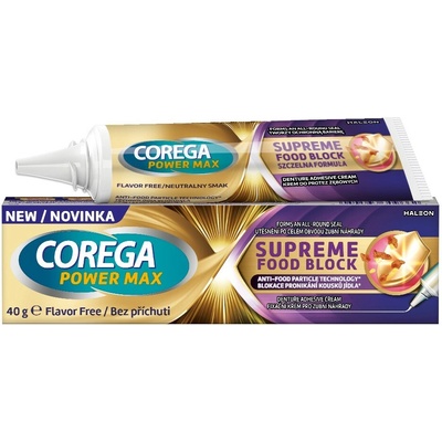 Corega Power Max Supreme Food Block fixač.krém 40 g – Hledejceny.cz