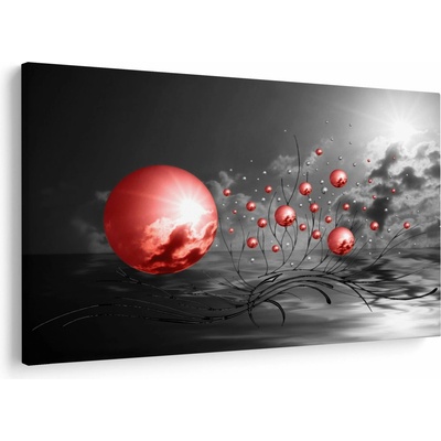 Obraz červených gulí, jednodielne 150x100 cm