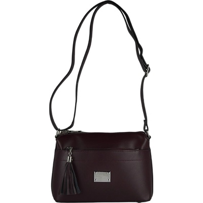 WENDY dámska crossbody koženková kabelka Bordová