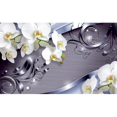 Preinterier FT3052 Fototapeta na stenu Orchidea na fialovom pozadí vlies 104cm x 70cm