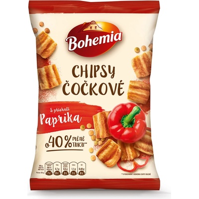 Bohemia Chipsy čočkové s příchutí paprika 65 g