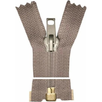 Kovový zip dělitelný spirálový - 80cm - šedý - WICO - BALENÍ 10 ks