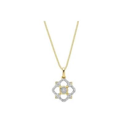 Elements gold Zlatý diamantový prívesok kvet GP2401