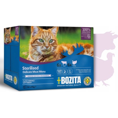 Bozita krmivo pro sterilizované kočky mix chutí v želé 12 x 85 g