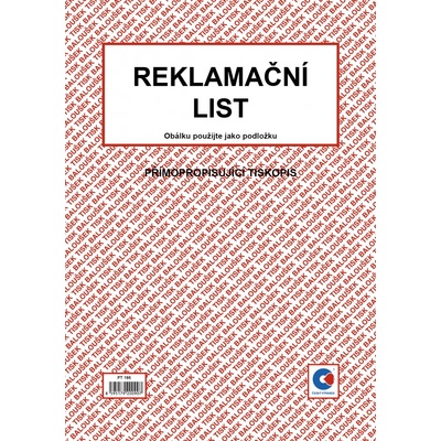 Baloušek Tisk PT195 Reklamační list A4 – Hledejceny.cz