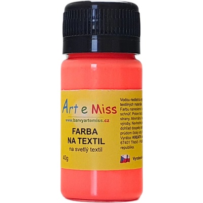 ARTEMISS Farba na textil 74 neón červená 250 g