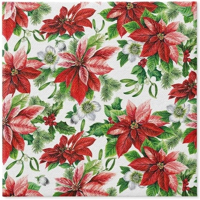Paw Airlaid obrúsky Glory Poinsettia 50ks 40x40cm