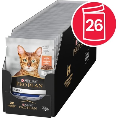 Pro Plan Cat Adult Indoor losos 26 x 85 g