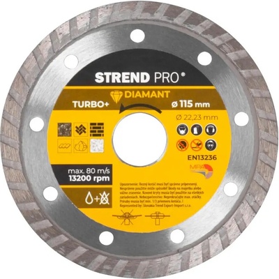 Kotúč Strend Pro 521C, 115 mm, diamantový, Turbo +