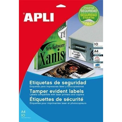 Etiketa bezpečnostná, kruhová, priemer 40mm, APLI, 240 ks/bal., APLI