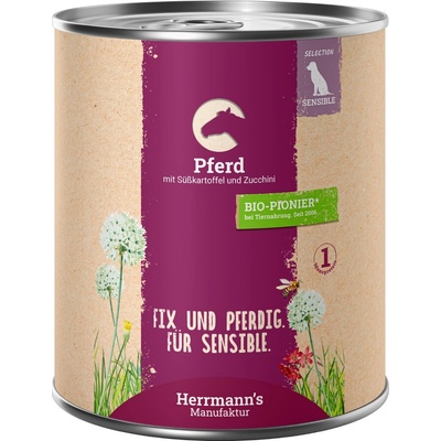 Herrmann´s Bio Menu Sensitive ovčie s Bio cuketou a Bio zemiakmi 6 x 800 g