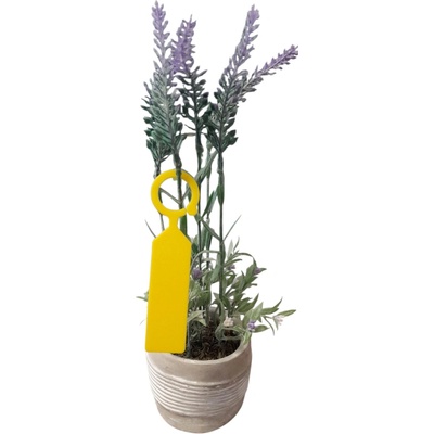 Záhradnícke odolné plastové štítky, 23 mm x 110 mm, Žltá, Balenie - 50 ks