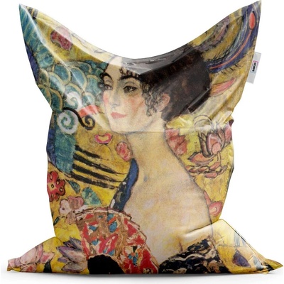 Sablio Sedací vak Dáma s vějířem Gustav Klimt 150x100 cm