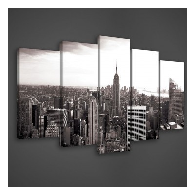 Obraz na plátne viacdielny - OB3391 - Čierno biely New York 100cm x 60cm - S17