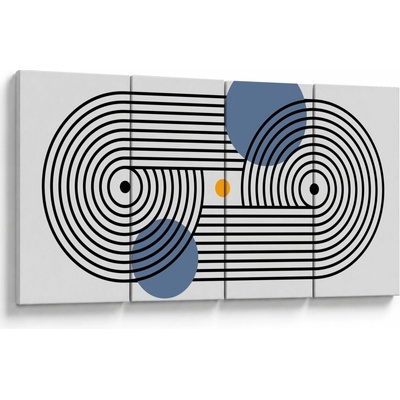 Obraz - Minimalistická abstrakcia N⁰3, štvordielne 160x80 cm