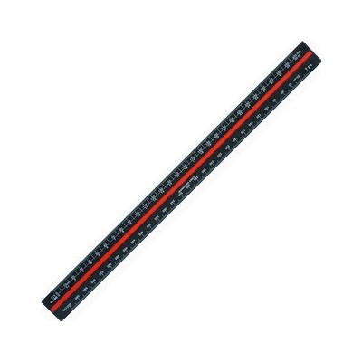 LINEX Poměrové pravítko hliníkové 30 cm černé 382