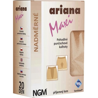 Ariana MAXI nadměrné punčochové kalhoty tělová