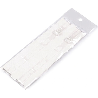 Ramínka silikonová šíře 10 mm; 15 mm s kovovým zapínáním - (10 mm) transparent bílá – Hledejceny.cz