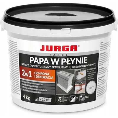 Jurga tekutá lepenka bílá ochranná na střechu z tašek plechů asfaltové lepenky 4 kg