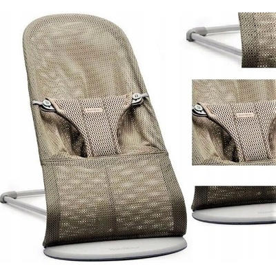 BABYBJORN Hojdačka Ležadlo BLISS MESH Grey Beige