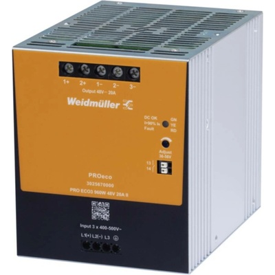 Weidmüller PRO ECO3 960W 48V 20A II napájanie, 48 V, 20 A, 960 W