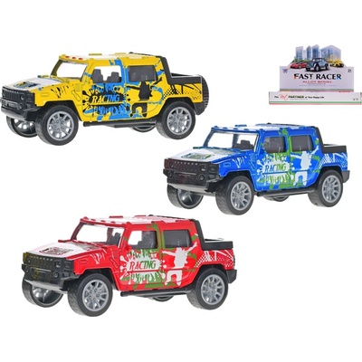 Mikro auto terénní Fast Racer 10,5cm kov na zpětný chod