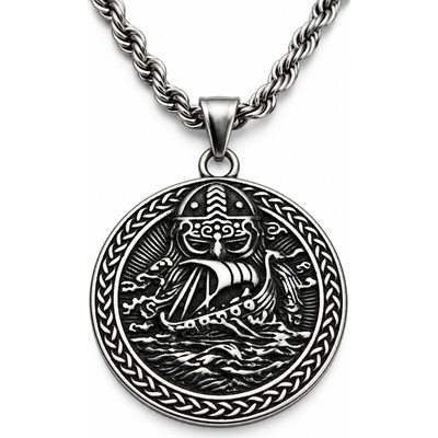 Solla Náhrdelník oceľ vikingský CH-M-NH35