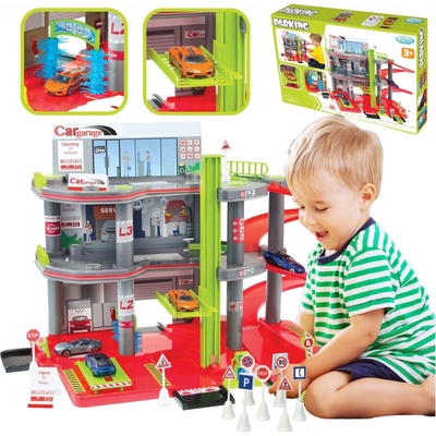 Mochtoys 3-patrová garáž s autem