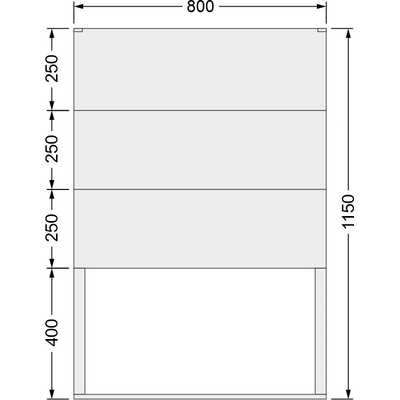SFOS pilier F3-1250, (800x1150x245mm)
