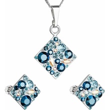 EVOLUTION GROUP 39126.3 aqua súprava dekorovaná kryštálmi Swarovski
