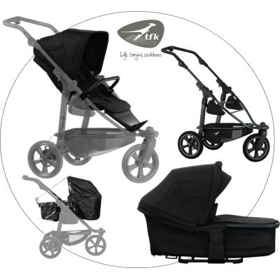 TFK Kombinovaný mono3air+ combi pushchair+ seat korba combi+ podvozek+sportovní sezení a pláštěnka black 2026