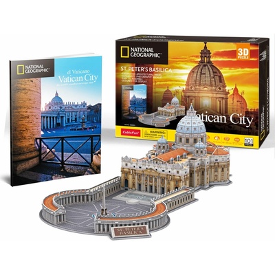 CubicFun 3D puzzle National Geographics Bazilika Svatého Petra, Vatikán 101 ks