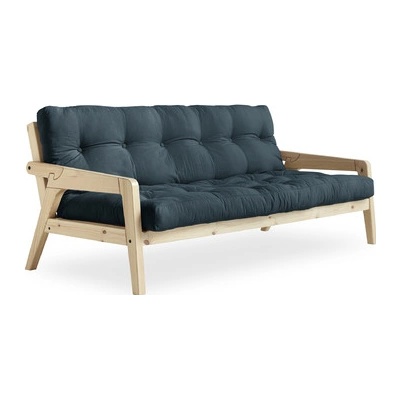 Sofa GRAB by Karup 100*200 cm natural + futon petrol blue 757