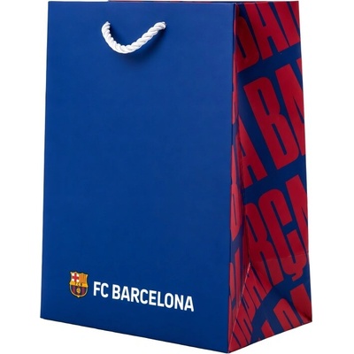 Dárková papírová taška FC Barcelona, Barca, modrá, 30×40 cm