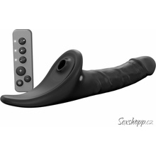 Strap-On-Me Realistický vibrační strapon s jazýčkem