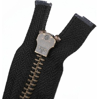 Staromosazný zip YKK No 5 délka 70 cm bundový - černá