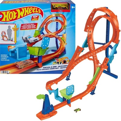 Hot Wheels Mattel vertikální osmičková dráha 68 cm