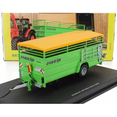 UNIVERSAL HOBBIES JOSKIN BETIMAX RDS6000 TRAILER LIVESTOCK TRANSPORTER CARRELLO TRASPORTO ANIMALI SILVER YELLOW 1:32