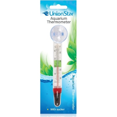 UnionStar teplomer skleněný s přísavkou na kartě 11 cm