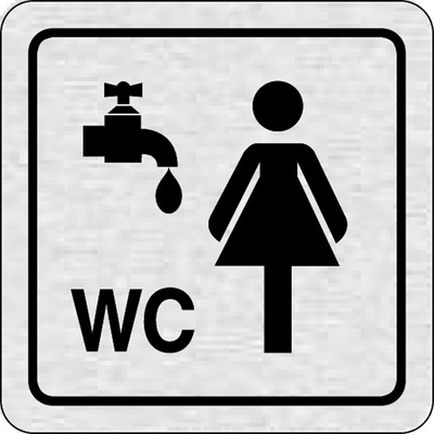 B2B Partner Nalepovací cedulka na dveře - Umývárna WC ženy