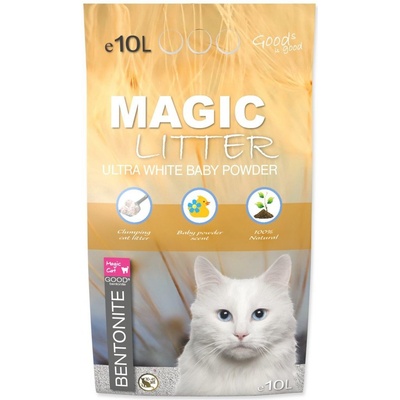 Magic Cat Magic Litter Bentonite Ultra White Baby Powder 10 l – Hledejceny.cz