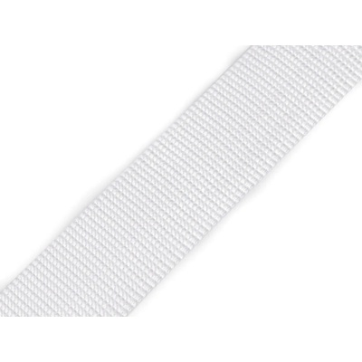 Popruh polypropylenový šíře 38 mm tloušťka 2 mm, malé, 2 bílá