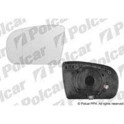 POLCAR Sklo vonkajšieho zrkadla s držiakom 5015542E