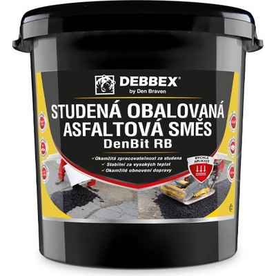 DEBBEX by Den Braven DenBit RB - Studená obalovaná asfaltová směs Varianta: 25 kg kbelík černá 90012A
