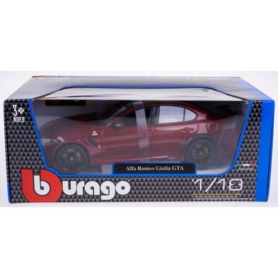 Bburago Plus Alfa Romeo Giulia GTA Metalická červená 1:18