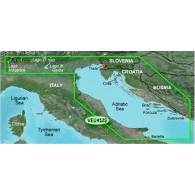 Mapa VEU452S - 3D severného Jadranu, Bluechart G2 Vision, microSD/SD karta