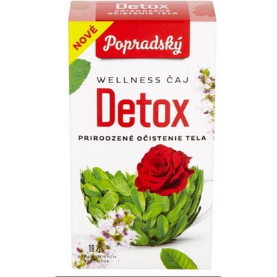 Popradský wellness čaj Detox přirozené očištění těla 27 g 18 ks