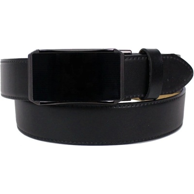 Penny Belts Pánský kožený opasek s plnou sponou automat 235-020-A17 černý