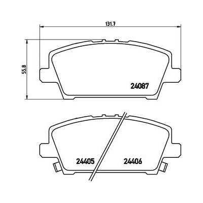Sada brzdových platničiek, vždy 4 kusy v sade BREMBO P 28 037 (P28037)