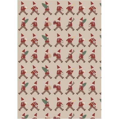 Ib Laursen Vianočný baliaci papier Santa's Helpers – 5 m